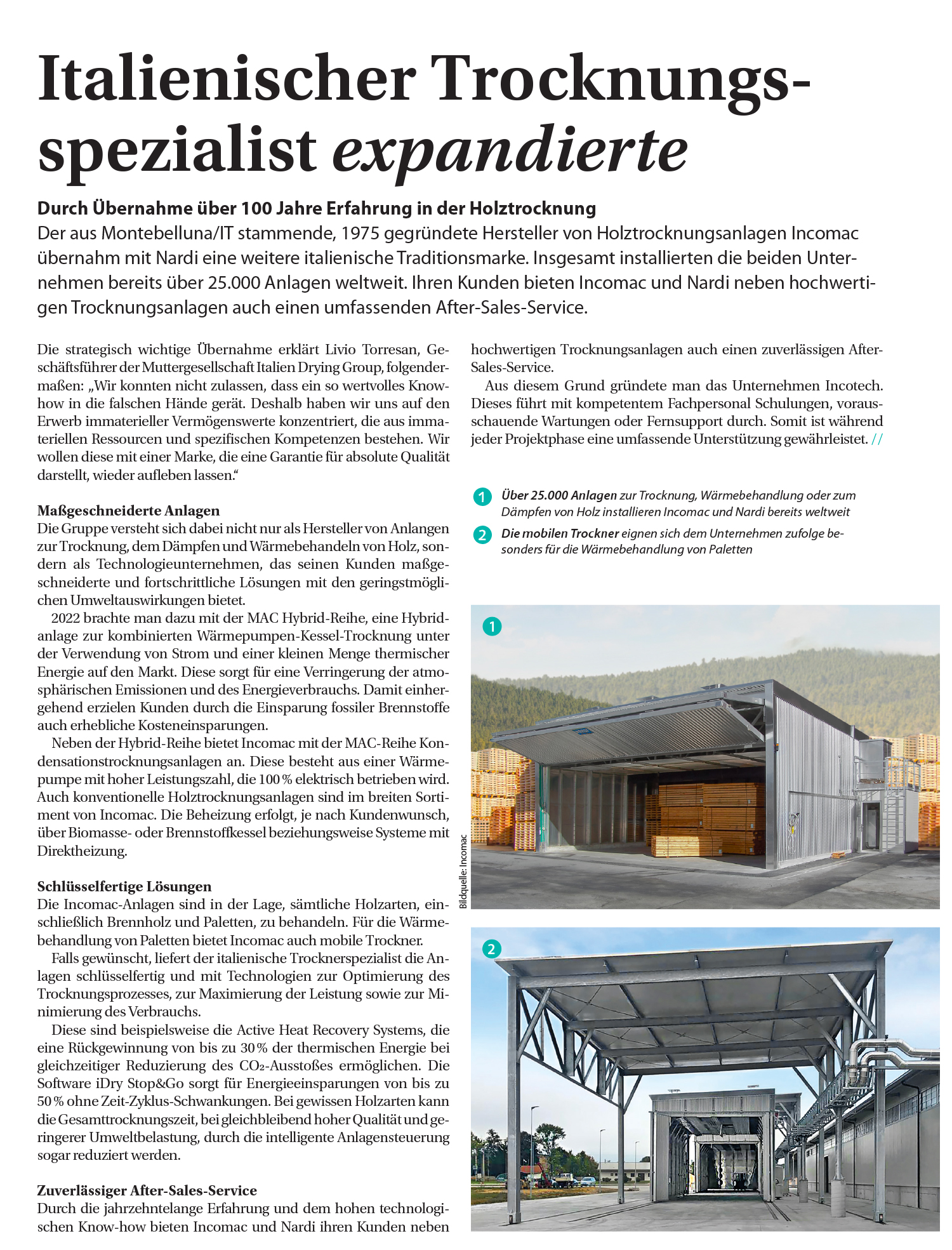 Incomac su holzkurier 24